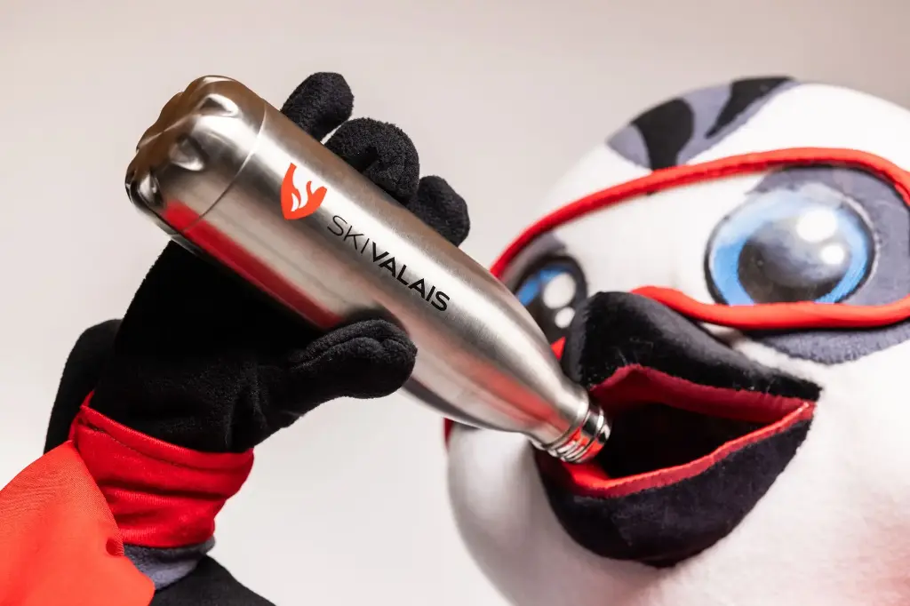 Trinkflasche Ski Valais